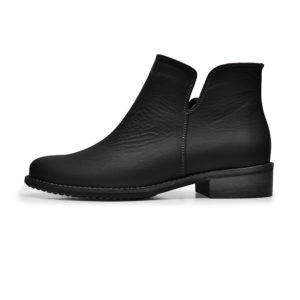 black leather women boots