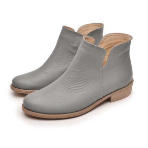 grey women leather boots