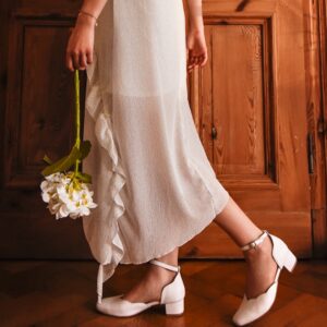 ROMA | white grain leather