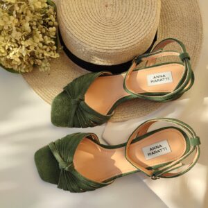 MELA | green suede leather