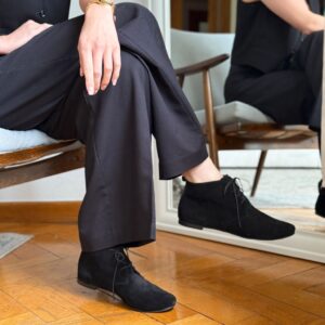 FIONA - black suede leather