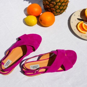 ALMI | fuhsia suede leather