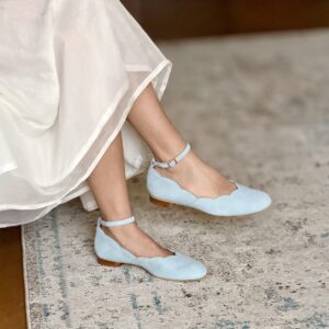 DANA | blue suede leather