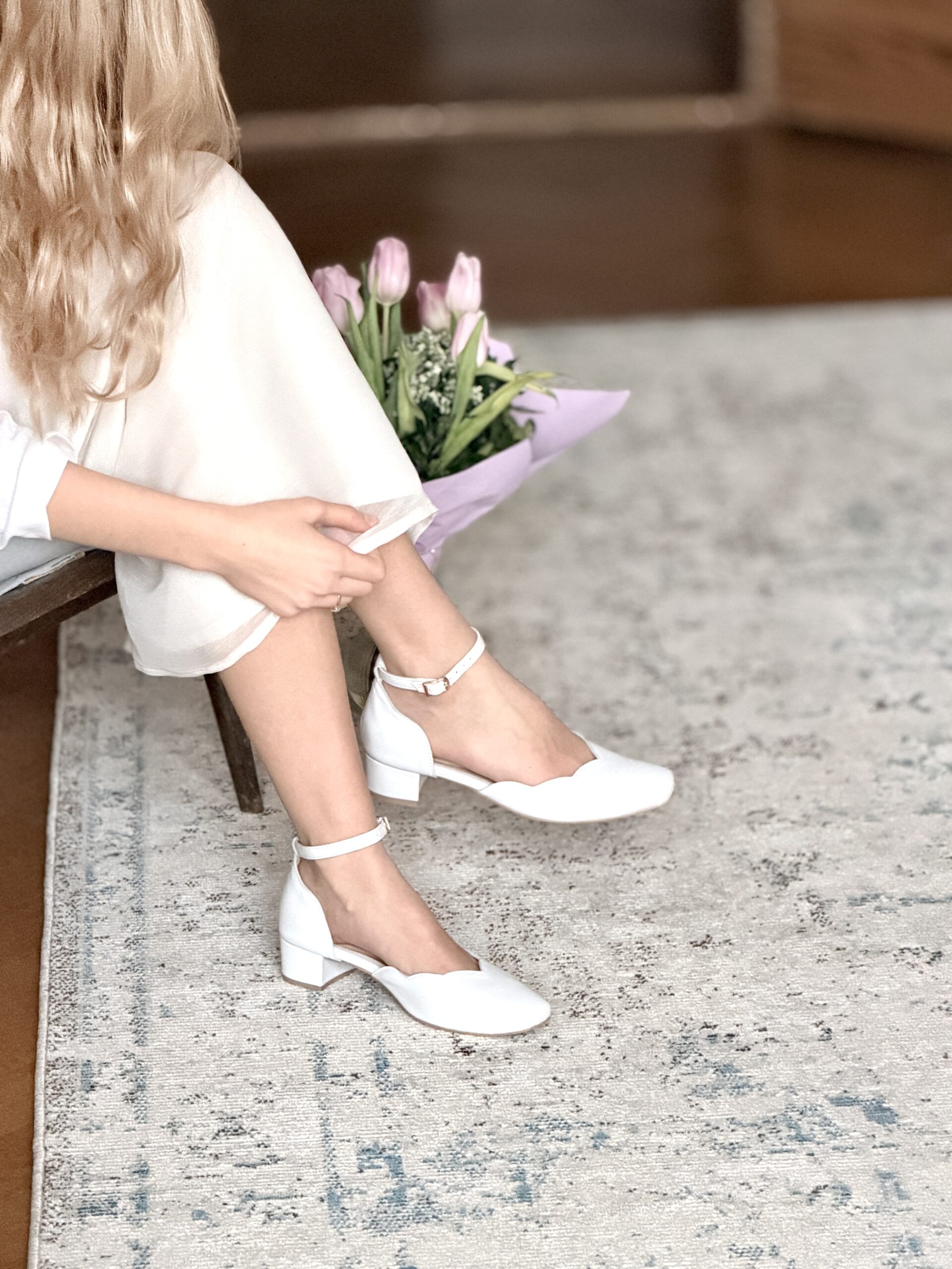 ROMA | white grain leather